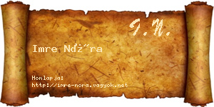 Imre Nóra névjegykártya