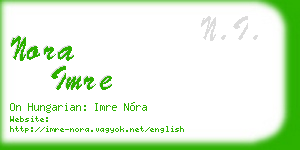 nora imre business card